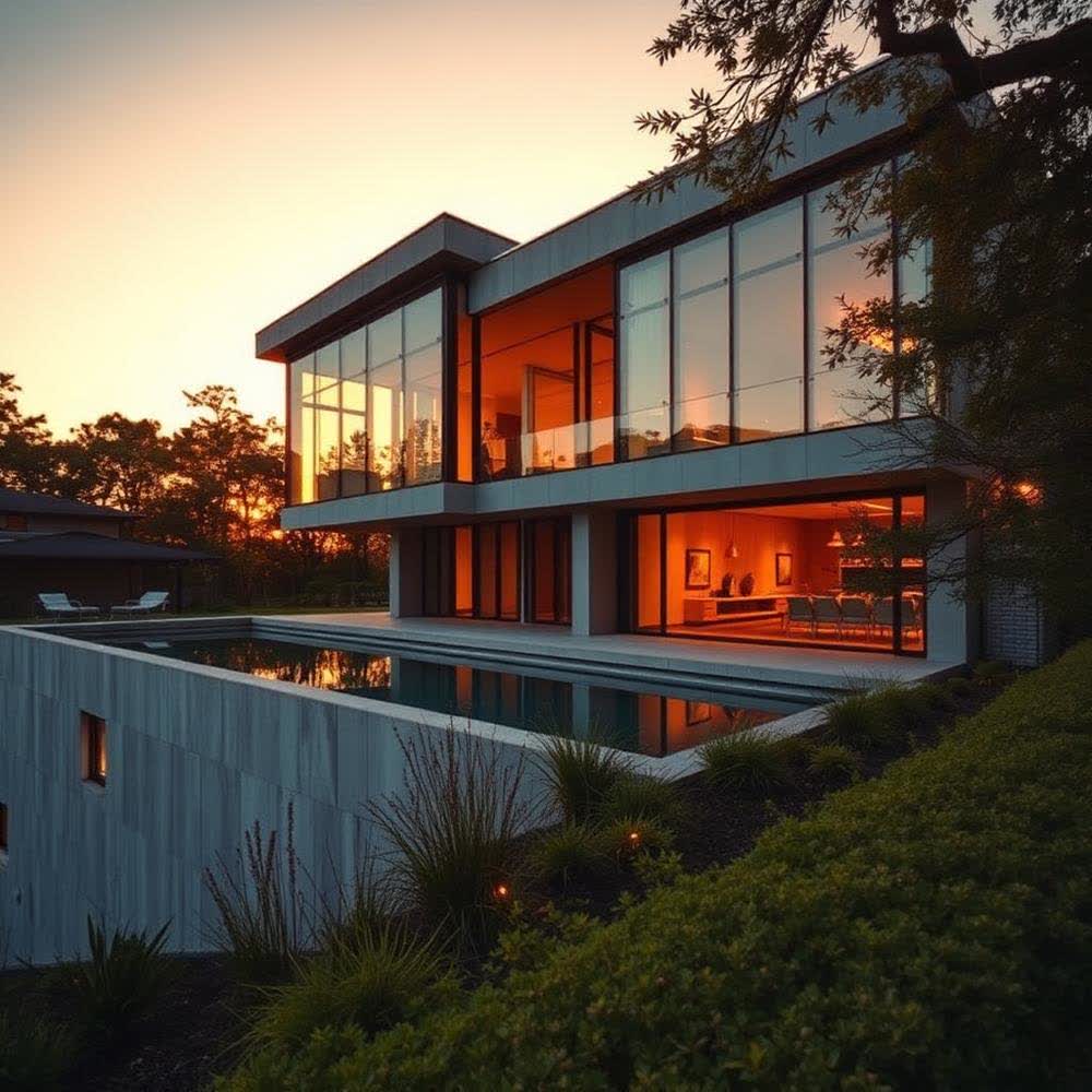 The Meridian Residence — a modern concrete home built by Elben Construction